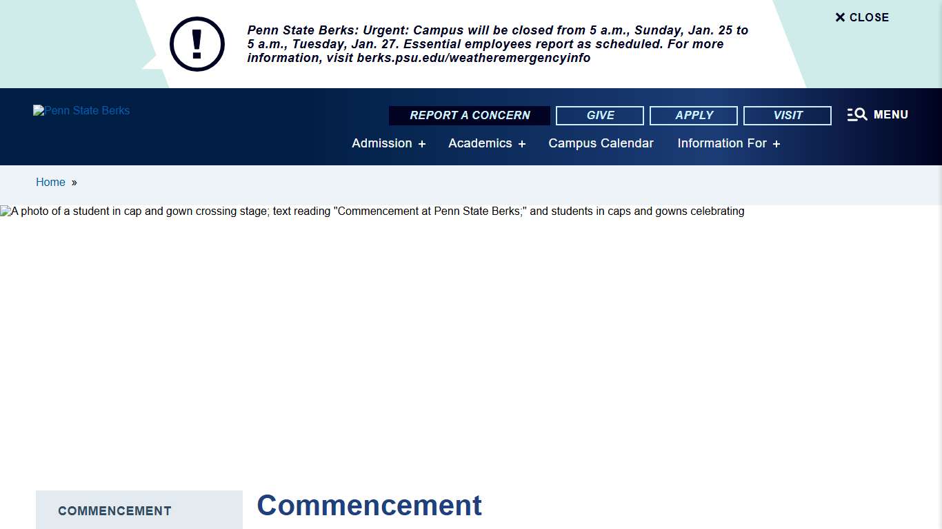 Commencement Penn State Berks