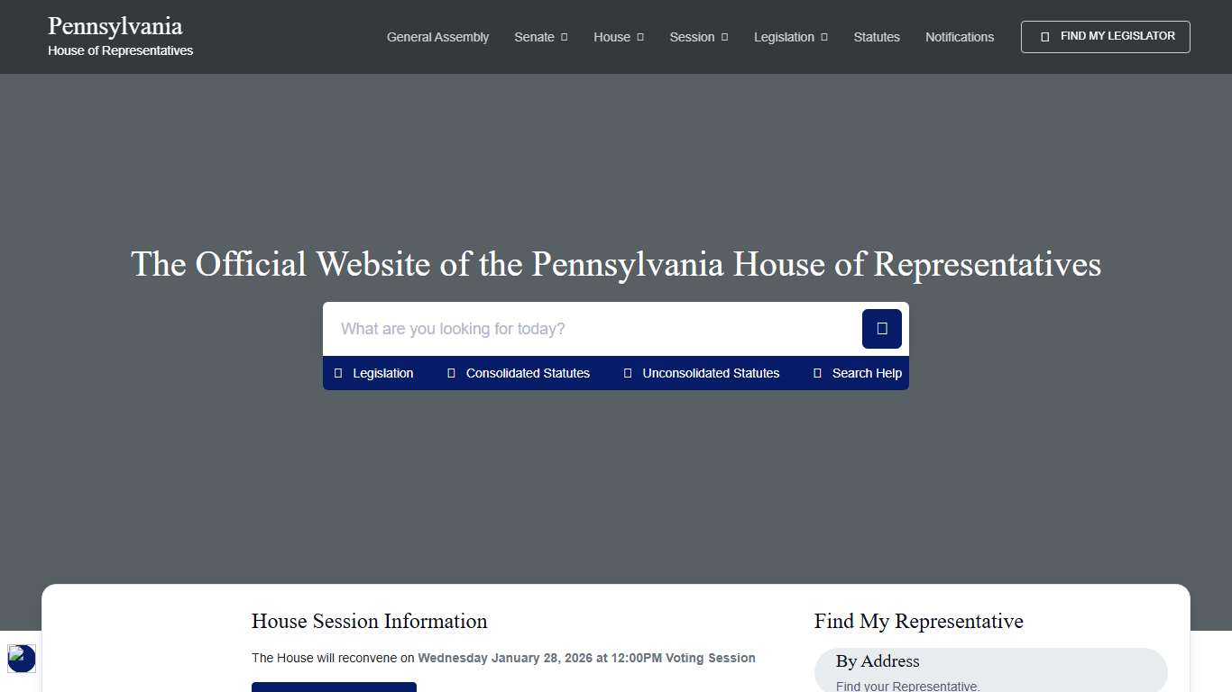 The Official Website of the Pennsylvania House of Representatives